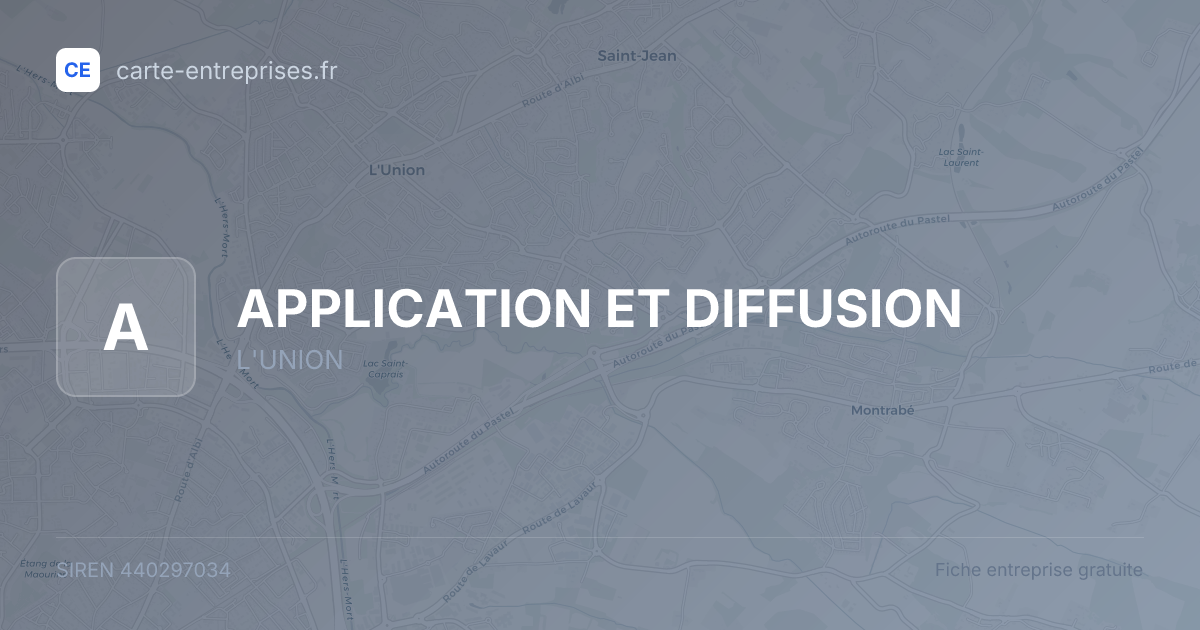 APPLICATION ET DIFFUSION — 440297034 — fiche entreprise