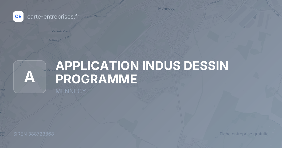 APPLICATION INDUS DESSIN PROGRAMME — 388723868 — fiche entreprise