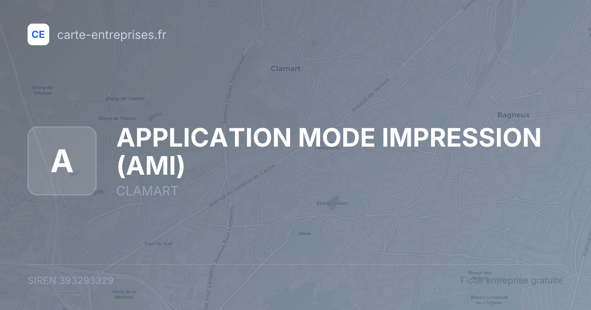 APPLICATION MODE IMPRESSION (AMI) — 393293329 — fiche entreprise