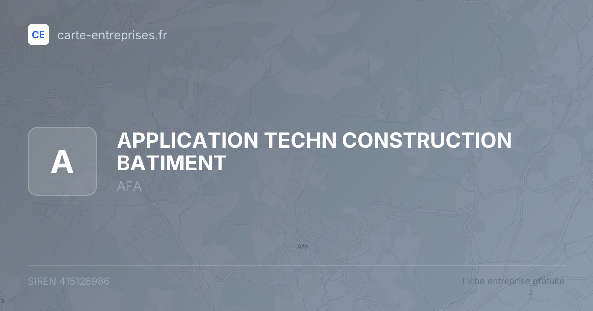 APPLICATION TECHN CONSTRUCTION BATIMENT — 415126986 — fiche entreprise