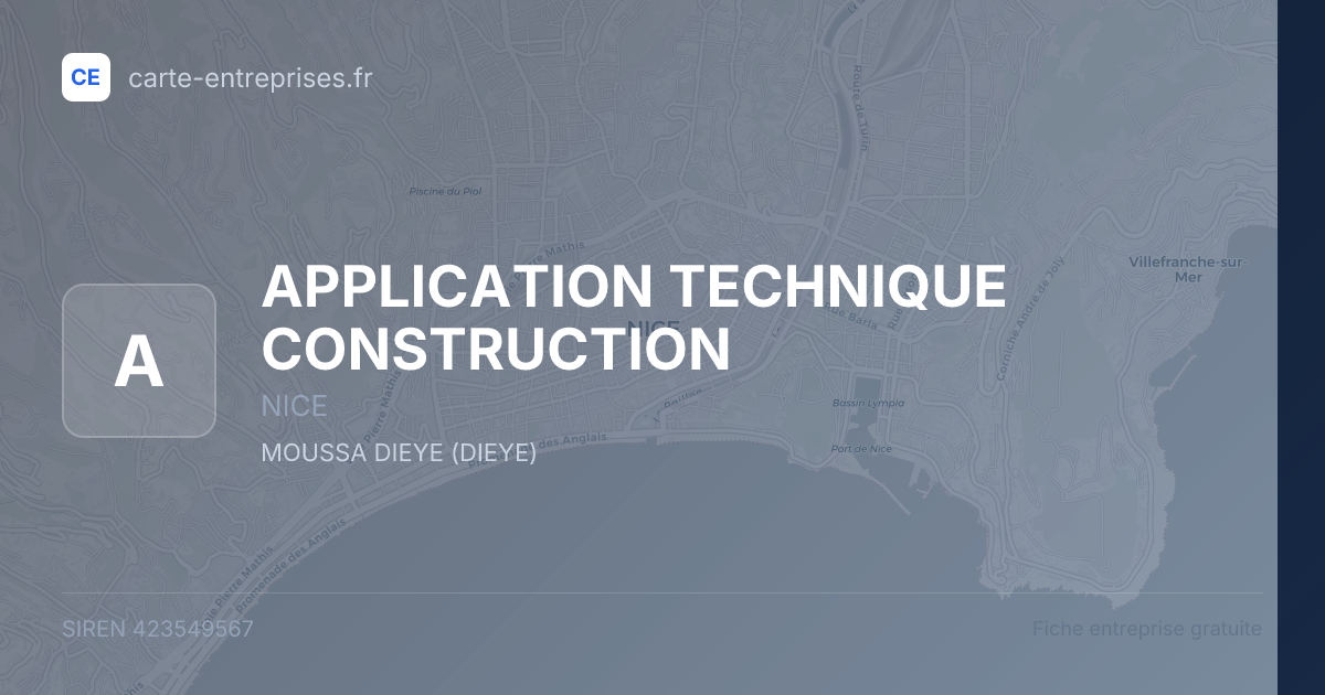APPLICATION TECHNIQUE CONSTRUCTION — 423549567 — fiche entreprise