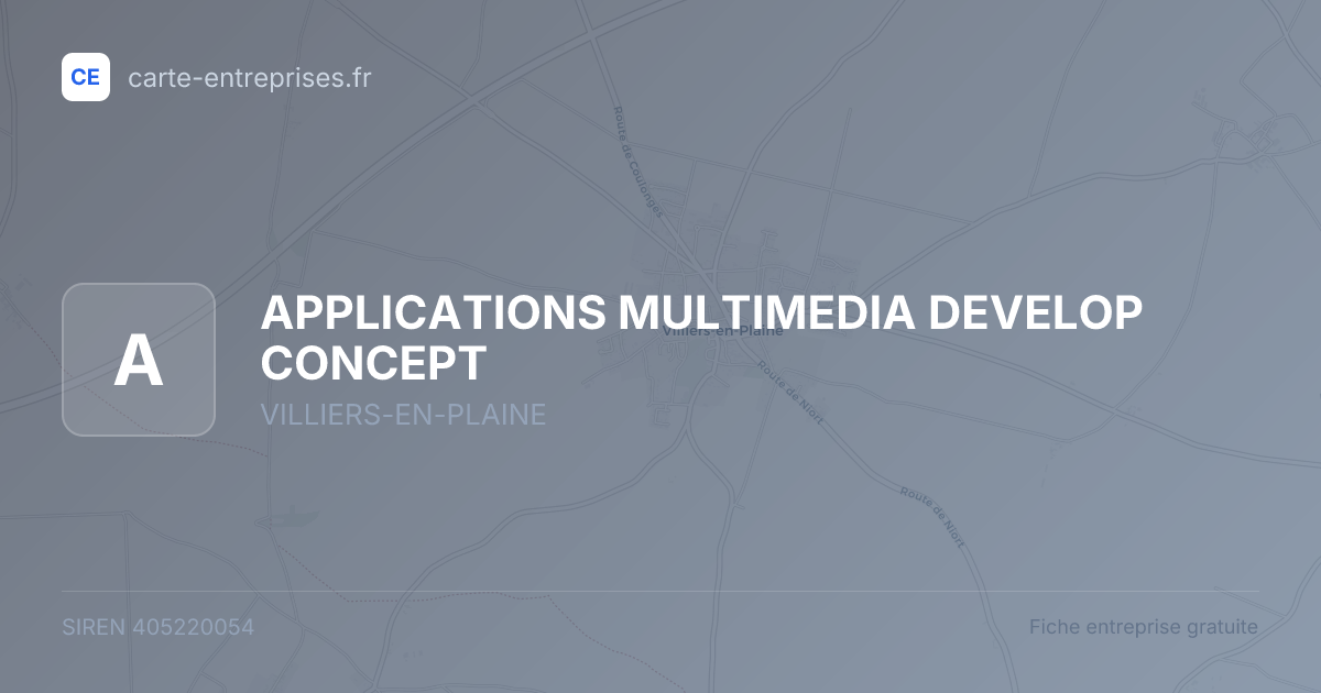 APPLICATIONS MULTIMEDIA DEVELOP CONCEPT — 405220054 — fiche entreprise