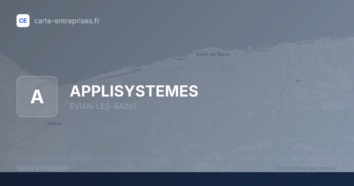 APPLISYSTEMES — 400888418 — fiche entreprise