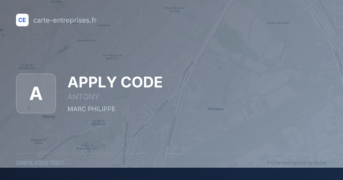 APPLY CODE — 530878917 — fiche entreprise