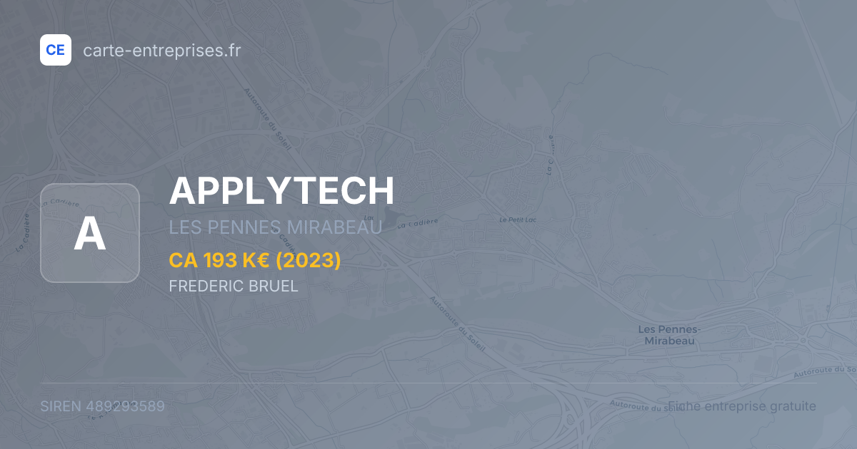 APPLYTECH — 489293589 — fiche entreprise