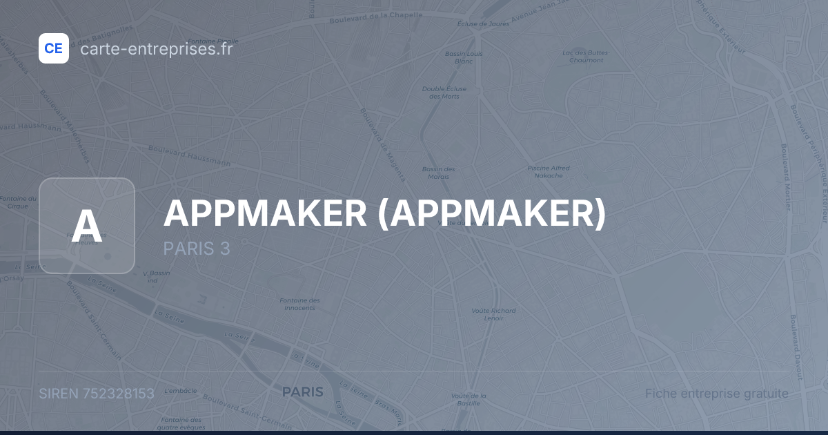 APPMAKER — 752328153 — fiche entreprise