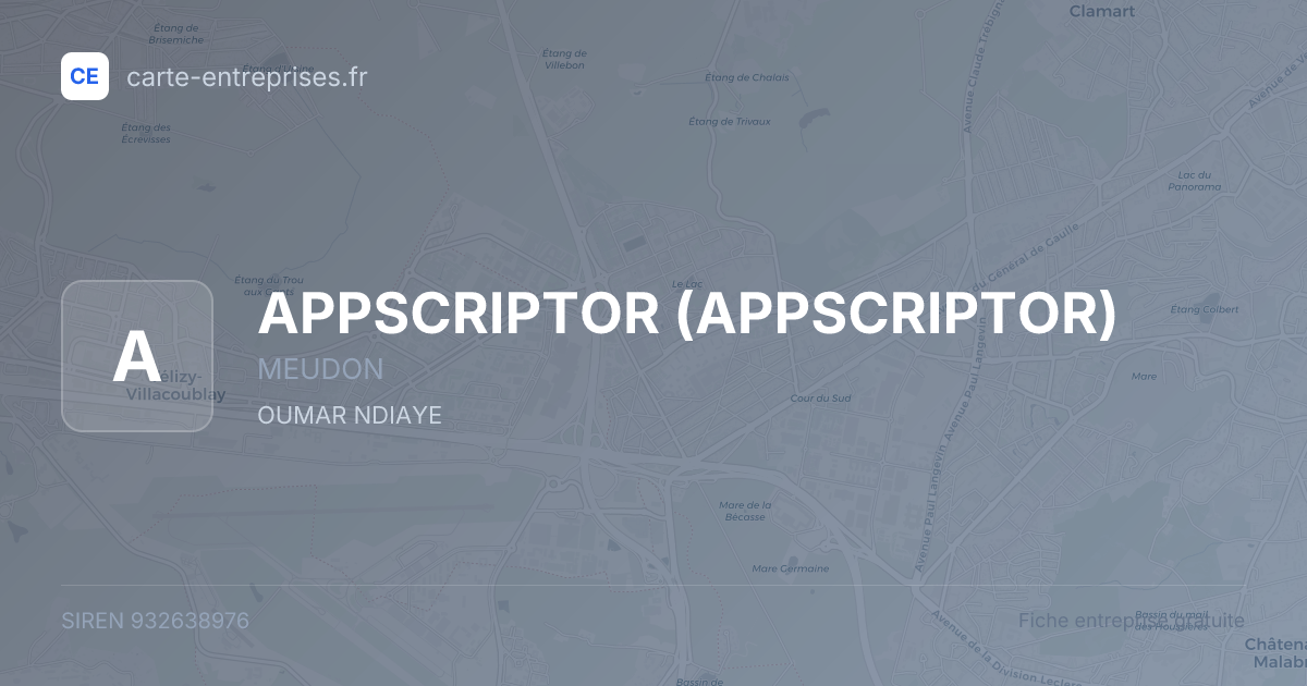 APPSCRIPTOR — 932638976 — fiche entreprise