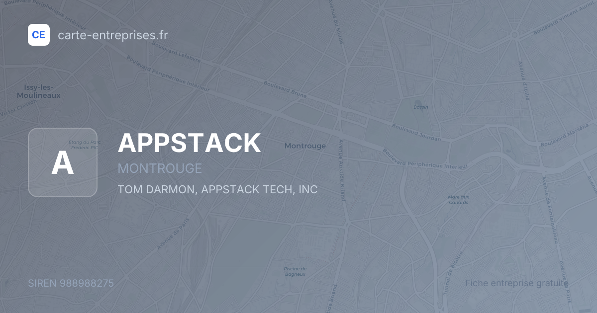 APPSTACK — 988988275 — fiche entreprise