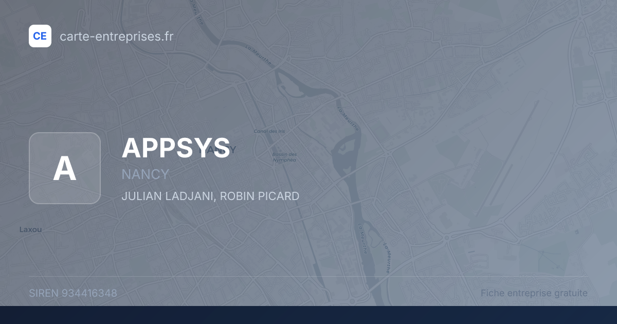 APPSYS — 934416348 — fiche entreprise