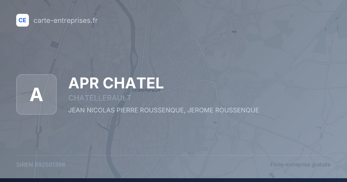 APR CHATEL — 892501396 — fiche entreprise