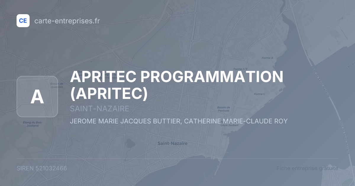 APRITEC PROGRAMMATION (APRITEC) — 521032466 — fiche entreprise