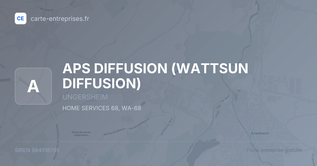 APS DIFFUSION (WATTSUN DIFFUSION) — 984518795 — fiche entreprise