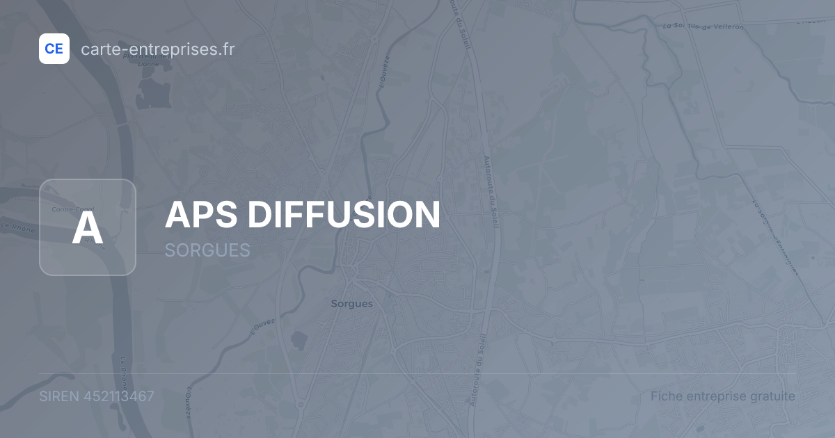 APS DIFFUSION — 452113467 — fiche entreprise