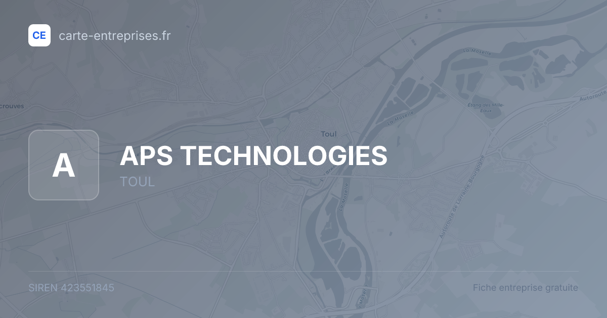 APS TECHNOLOGIES — 423551845 — fiche entreprise