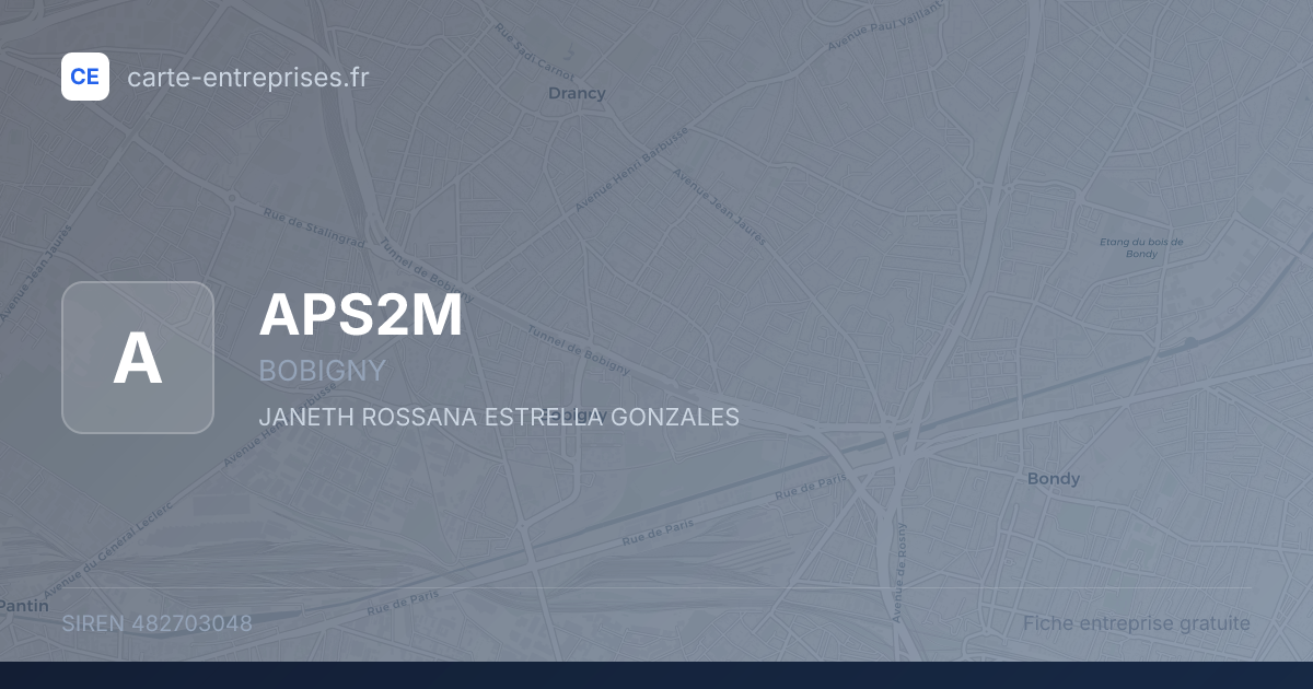 APS2M — 482703048 — fiche entreprise
