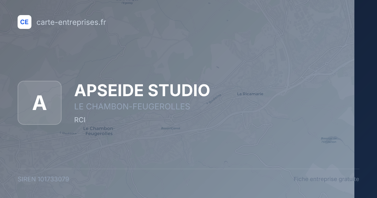 APSEIDE STUDIO — 101733079 — fiche entreprise
