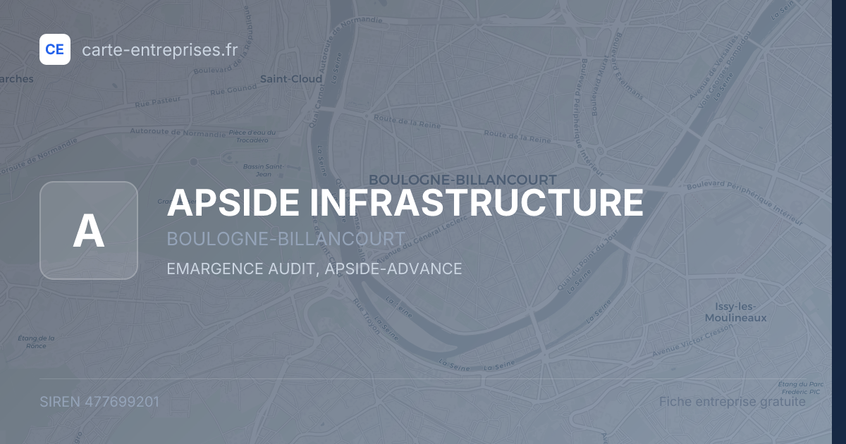 APSIDE INFRASTRUCTURE — 477699201 — fiche entreprise