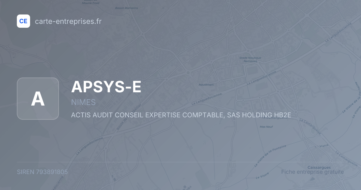 APSYS-E — 793891805 — fiche entreprise