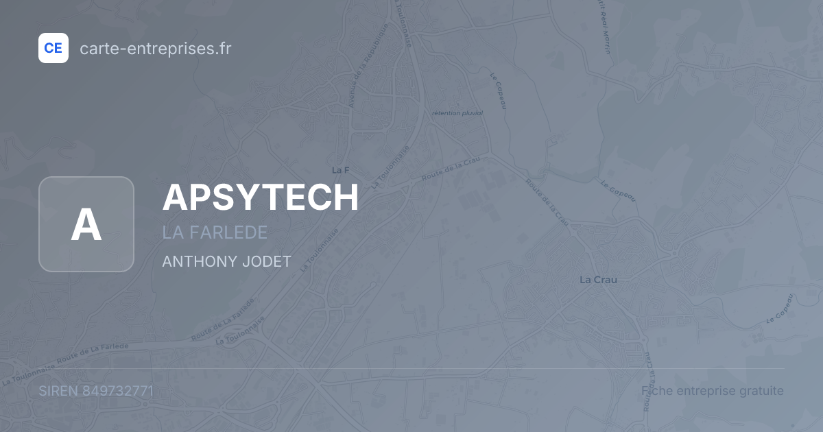 APSYTECH — 849732771 — fiche entreprise