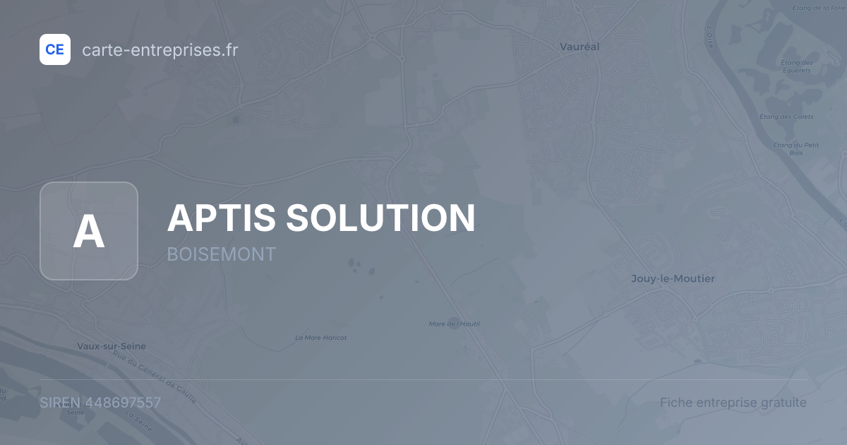 APTIS SOLUTION — 448697557 — fiche entreprise