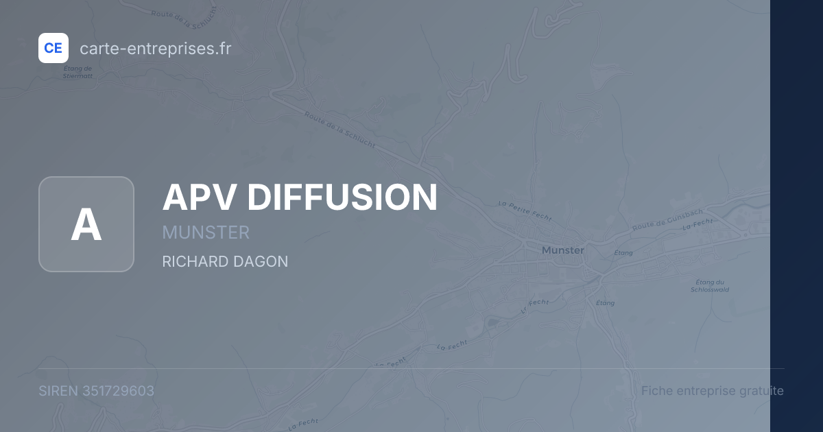 APV DIFFUSION — 351729603 — fiche entreprise