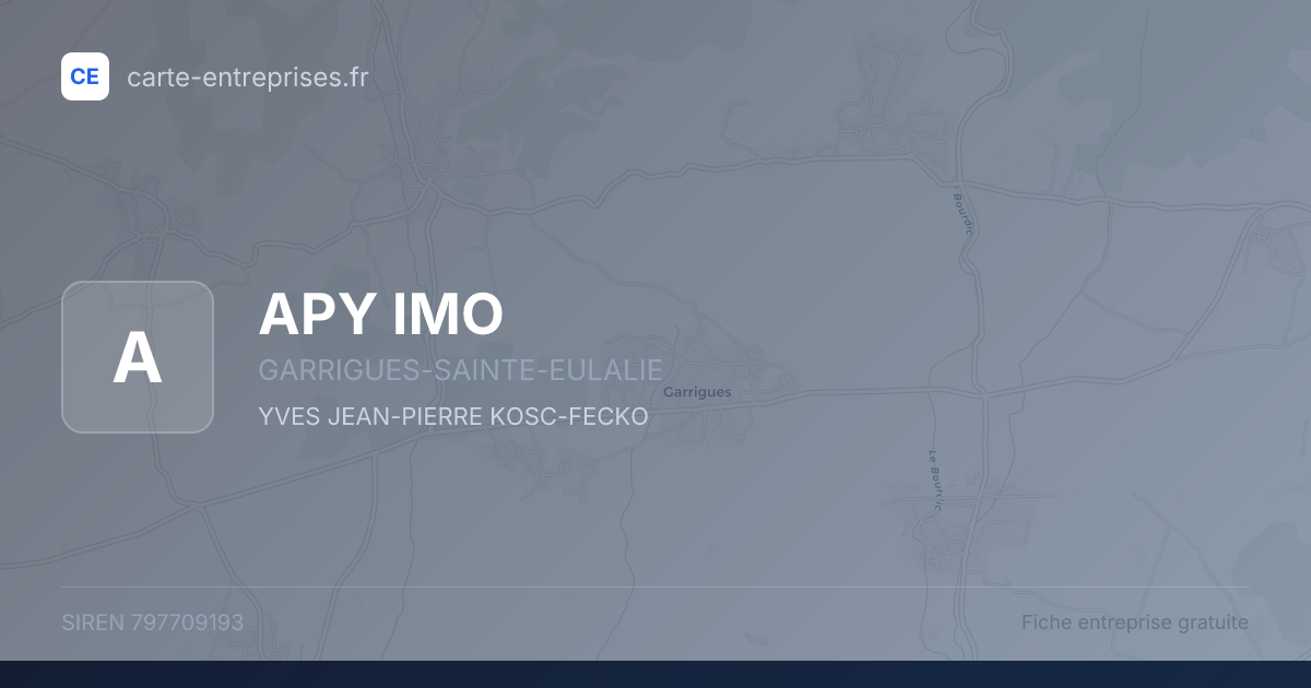 APY IMO — 797709193 — fiche entreprise