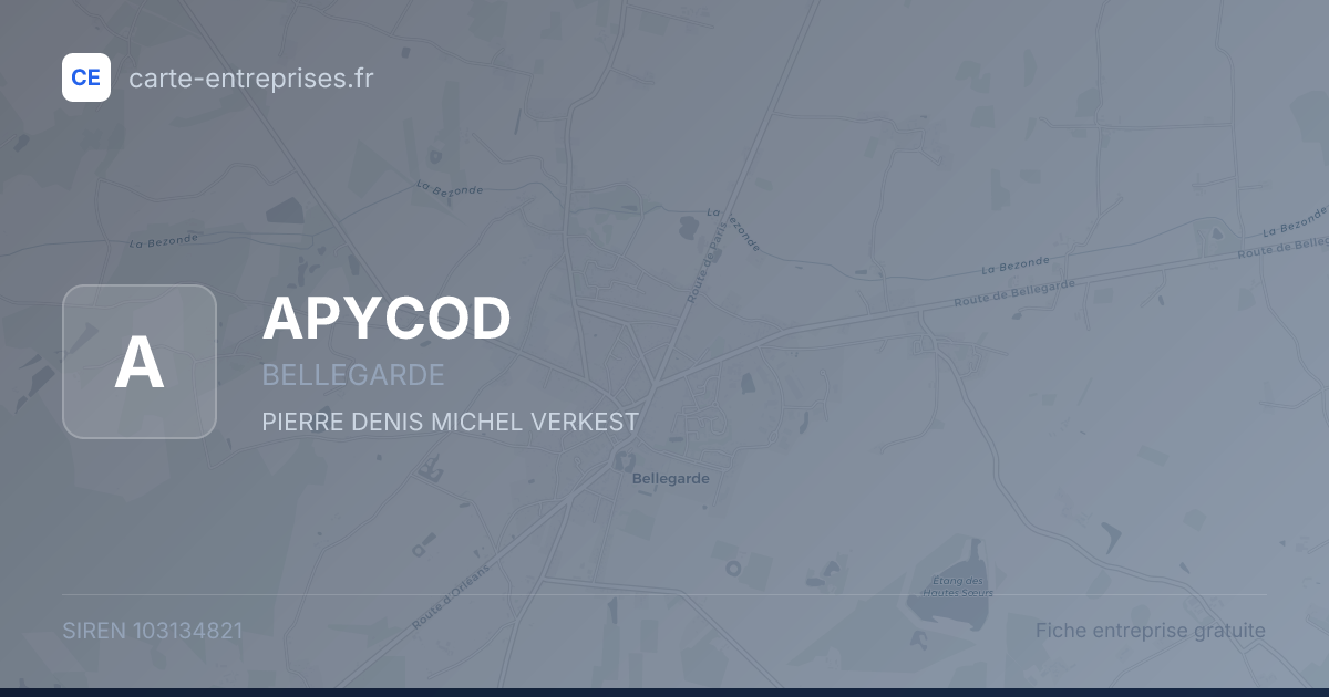 APYCOD — 103134821 — fiche entreprise