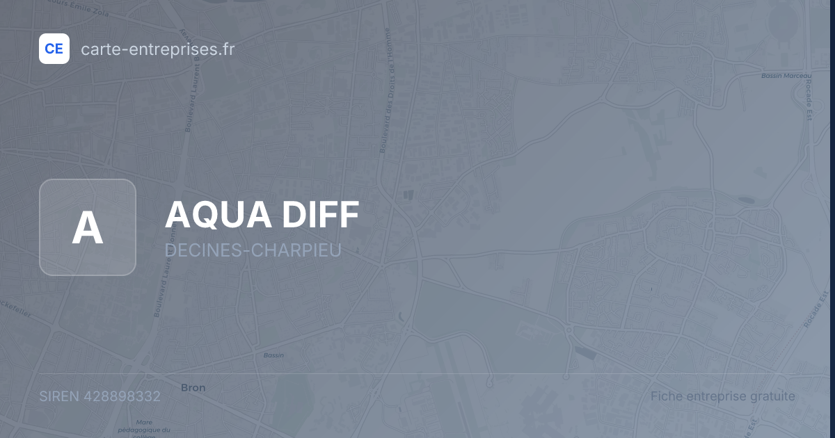 AQUA DIFF — 428898332 — fiche entreprise