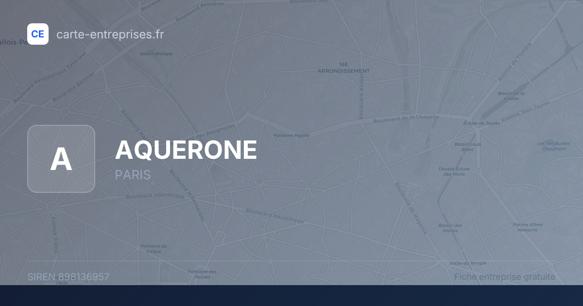 AQUERONE — 898136957 — fiche entreprise