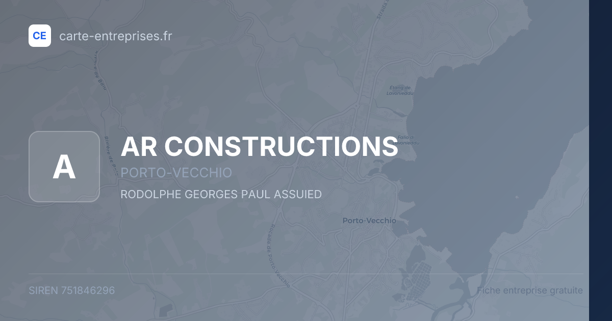 AR CONSTRUCTIONS — 751846296 — fiche entreprise