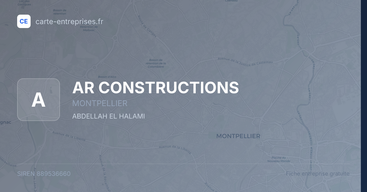 AR CONSTRUCTIONS — 889536660 — fiche entreprise