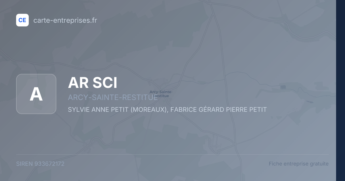 AR SCI — 933672172 — fiche entreprise