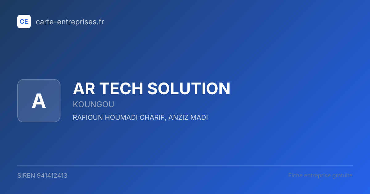 AR TECH SOLUTION — 941412413 — fiche entreprise