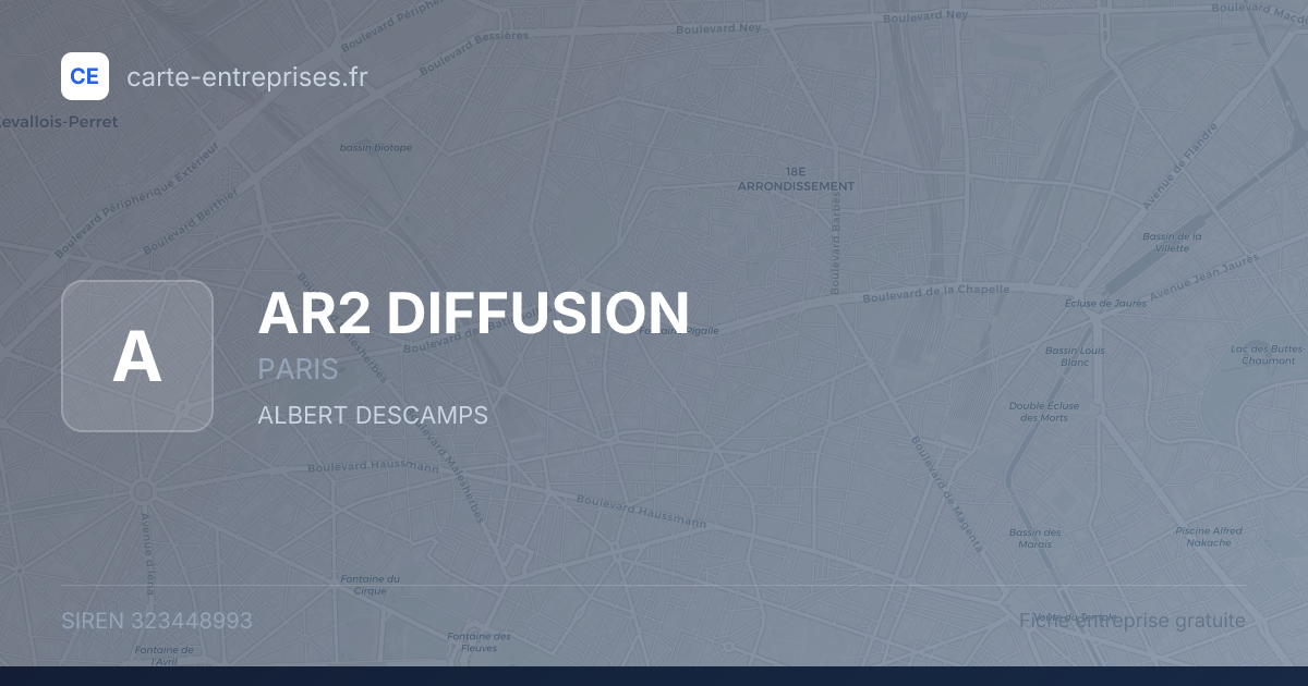 AR2 DIFFUSION — 323448993 — fiche entreprise