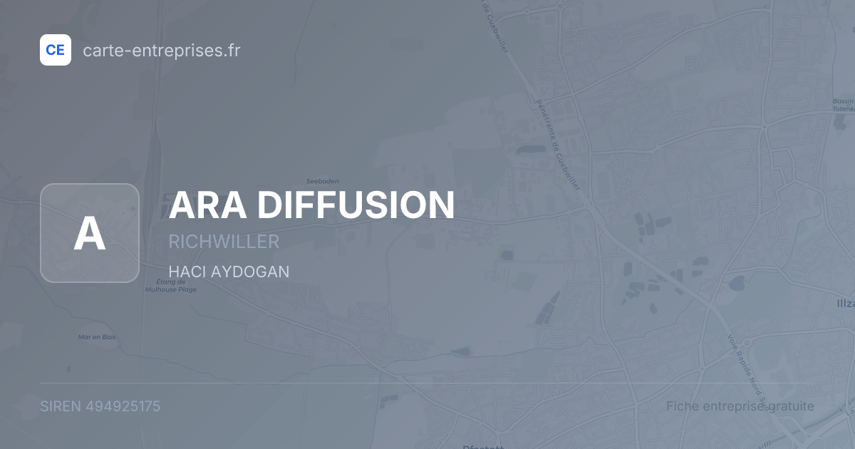 ARA DIFFUSION — 494925175 — fiche entreprise