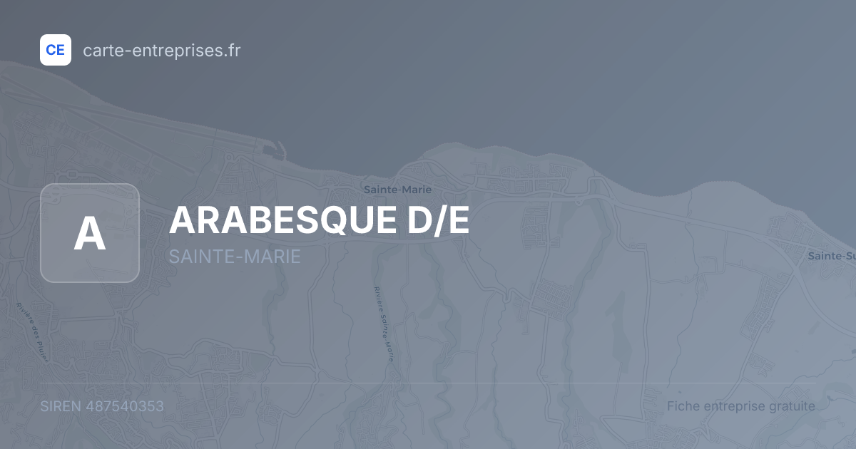ARABESQUE D/E — 487540353 — fiche entreprise