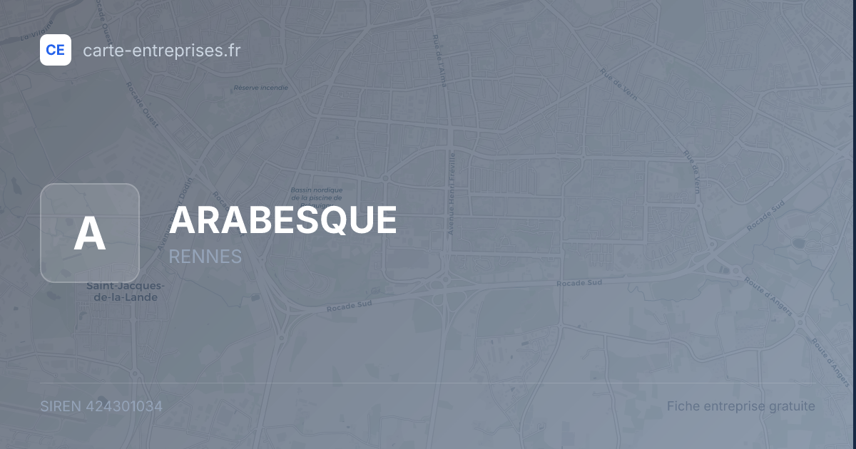 ARABESQUE — 424301034 — fiche entreprise