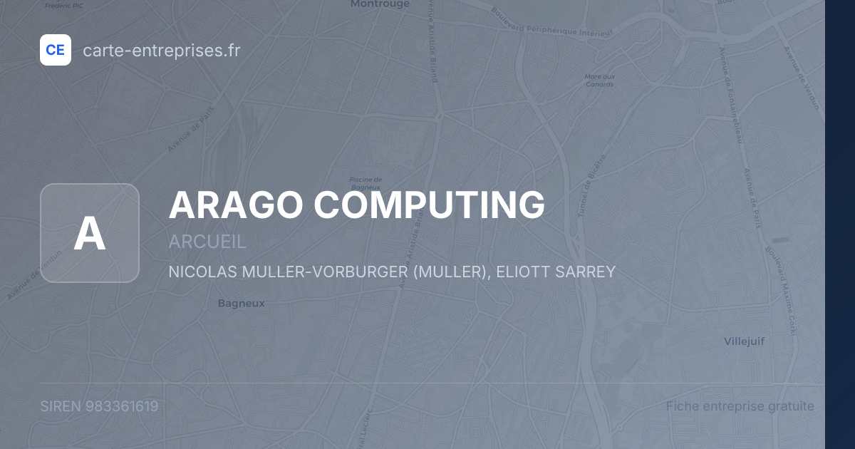 ARAGO COMPUTING — 983361619 — fiche entreprise
