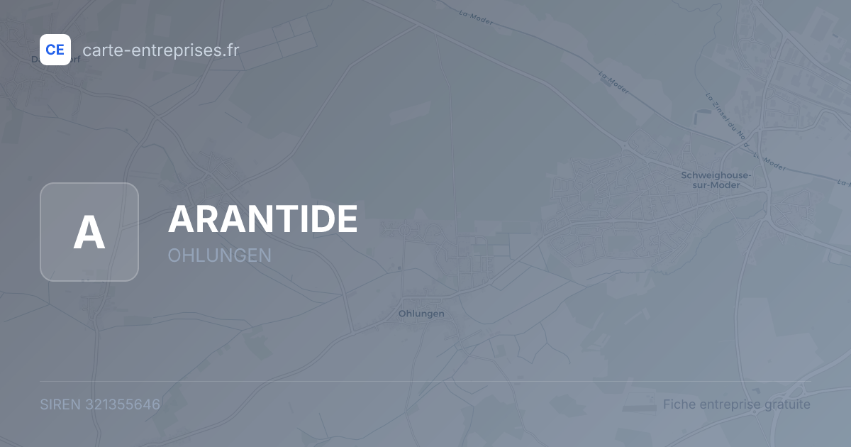 ARANTIDE — 321355646 — fiche entreprise