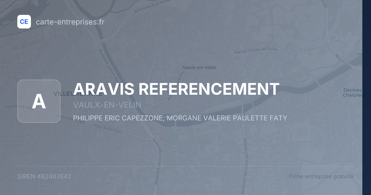 ARAVIS REFERENCEMENT — 482487642 — fiche entreprise