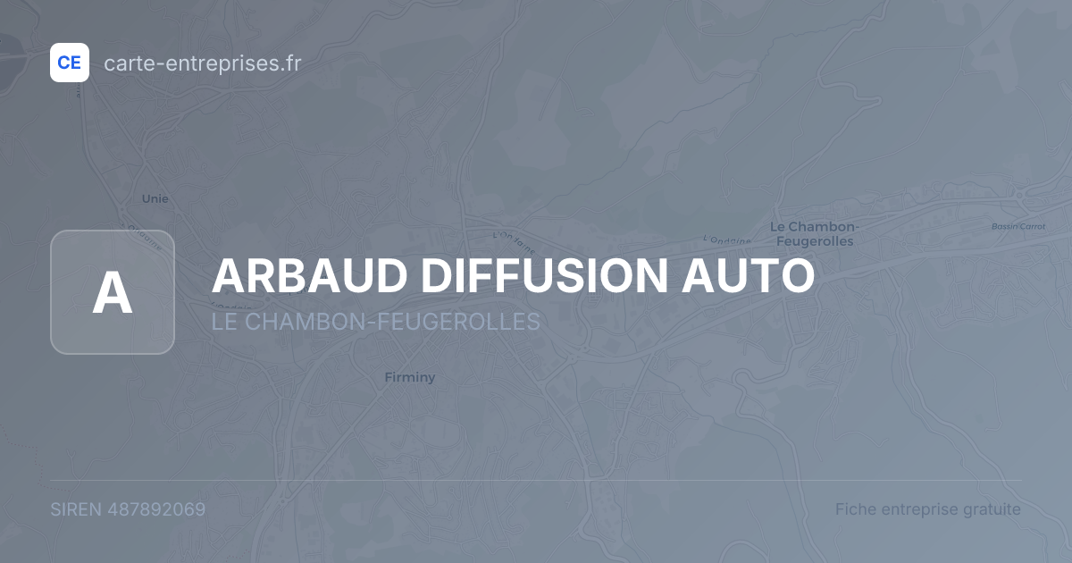 ARBAUD DIFFUSION AUTO — 487892069 — fiche entreprise