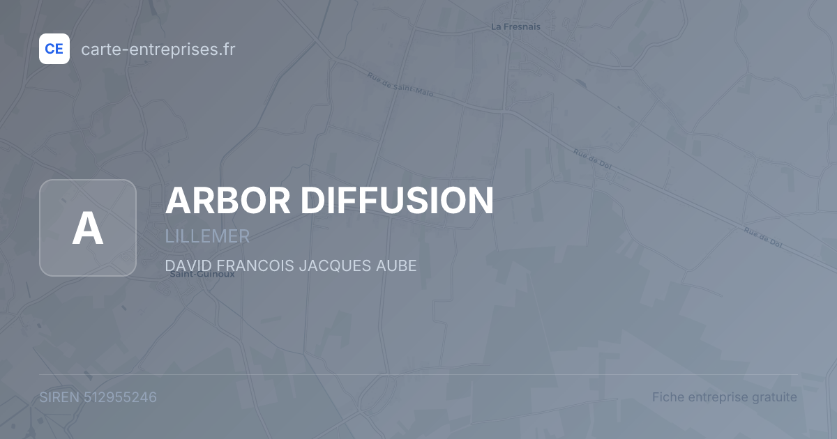 ARBOR DIFFUSION — 512955246 — fiche entreprise