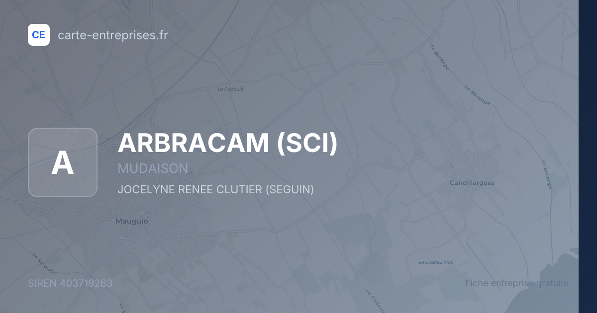 ARBRACAM (SCI) — 403719263 — fiche entreprise
