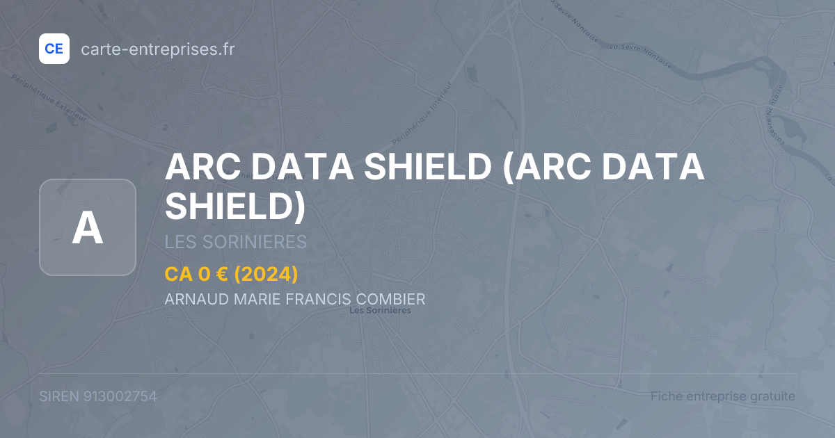 ARC DATA SHIELD — 913002754 — fiche entreprise