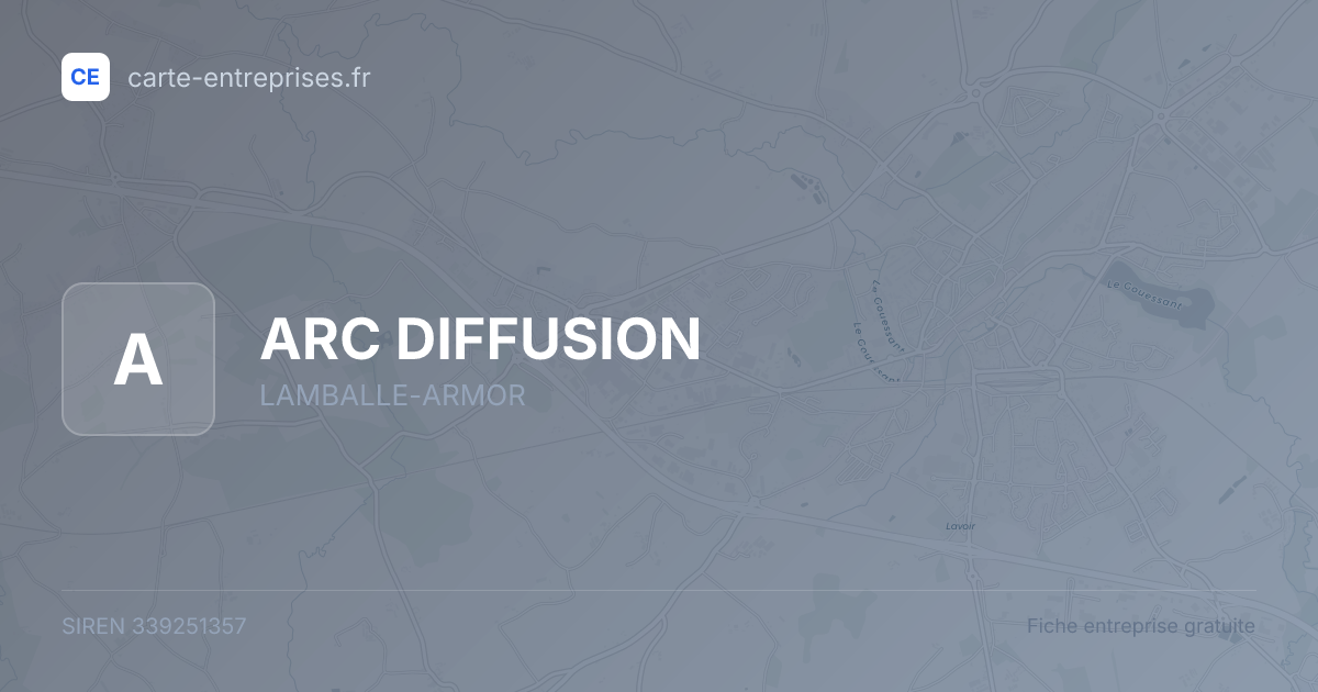 ARC DIFFUSION — 339251357 — fiche entreprise