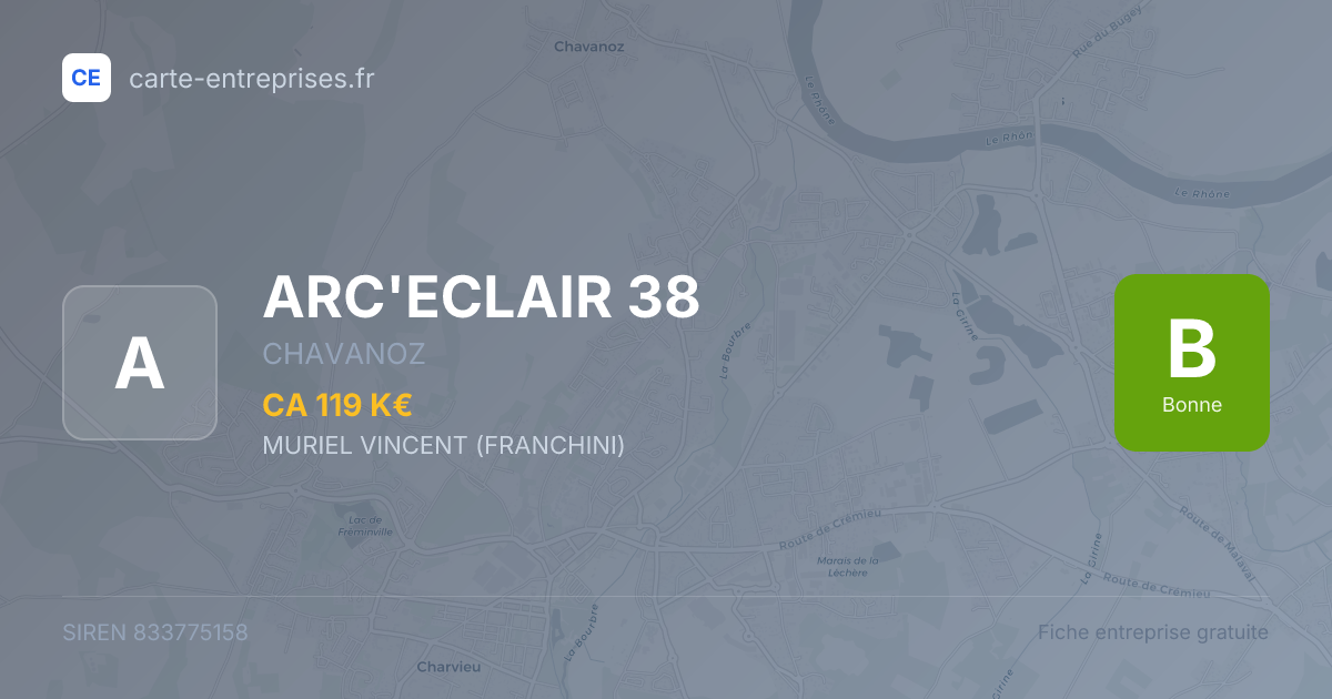 ARC'ECLAIR 38 — 833775158 — fiche entreprise