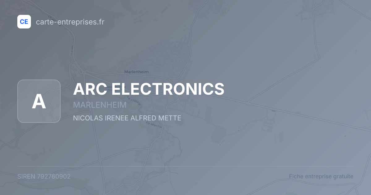 ARC ELECTRONICS — 792760902 — fiche entreprise