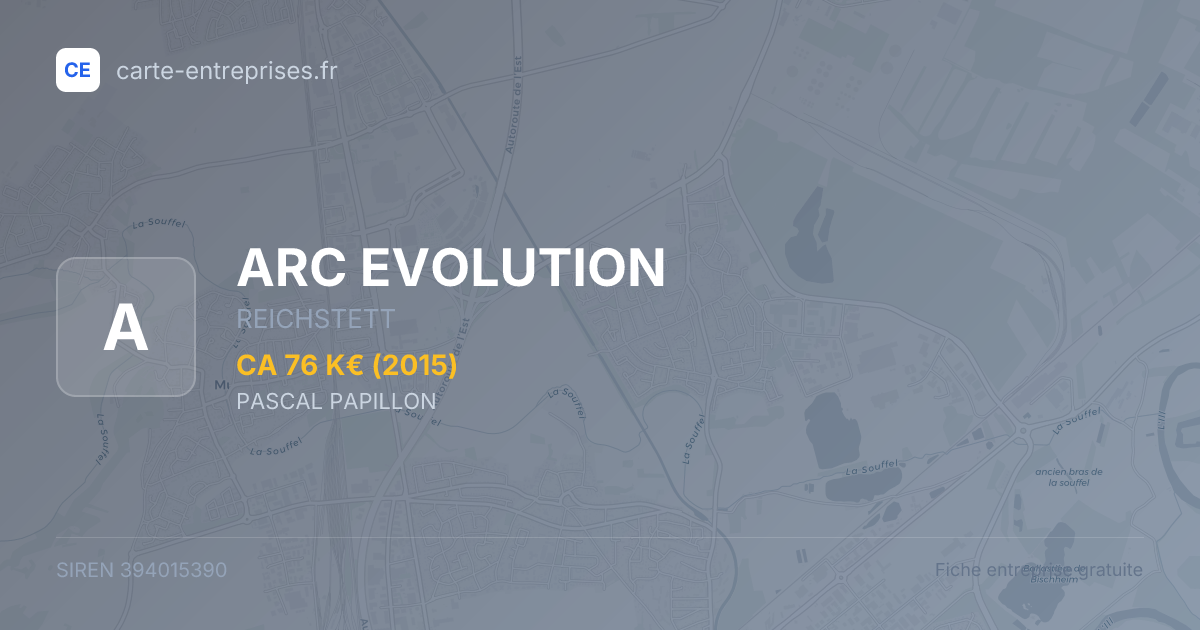 ARC EVOLUTION — 394015390 — fiche entreprise