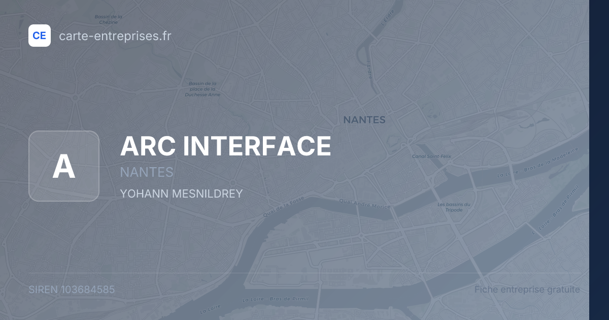 ARC INTERFACE — 103684585 — fiche entreprise