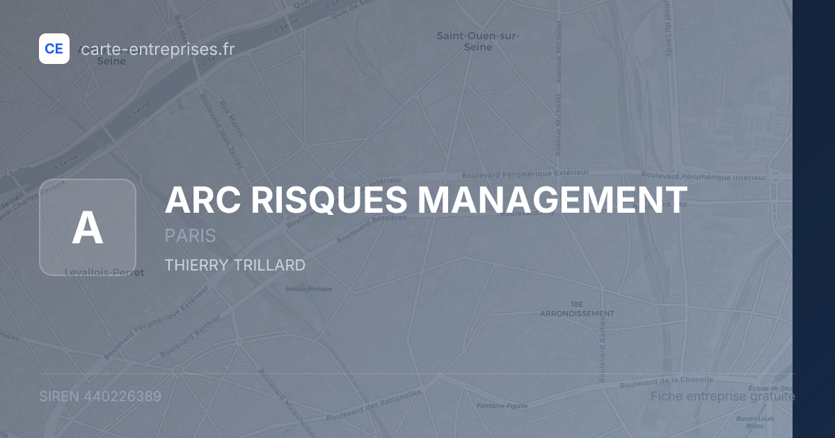 ARC RISQUES MANAGEMENT — 440226389 — fiche entreprise